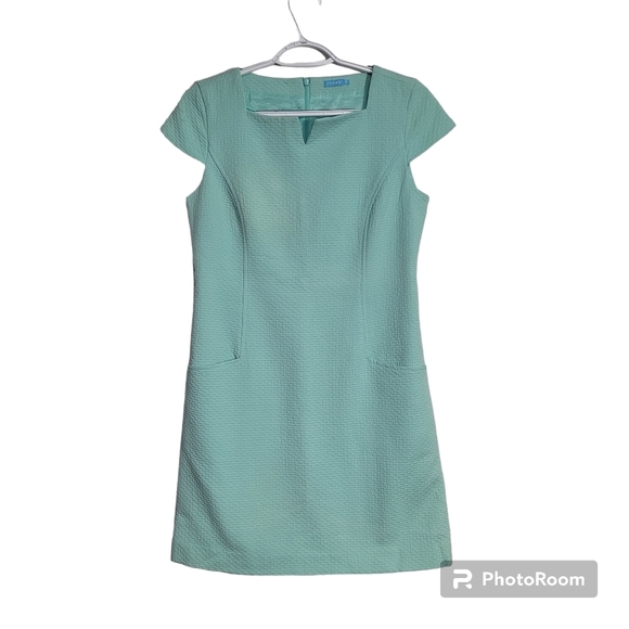 J. McLaughlin Green Textured Dress - Picture 1 of 8